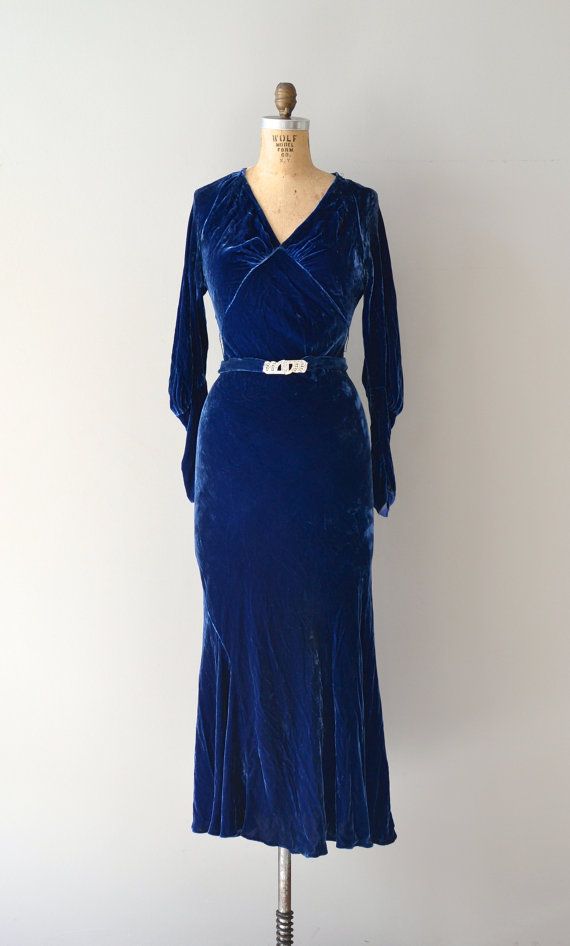 1930's velvet gown